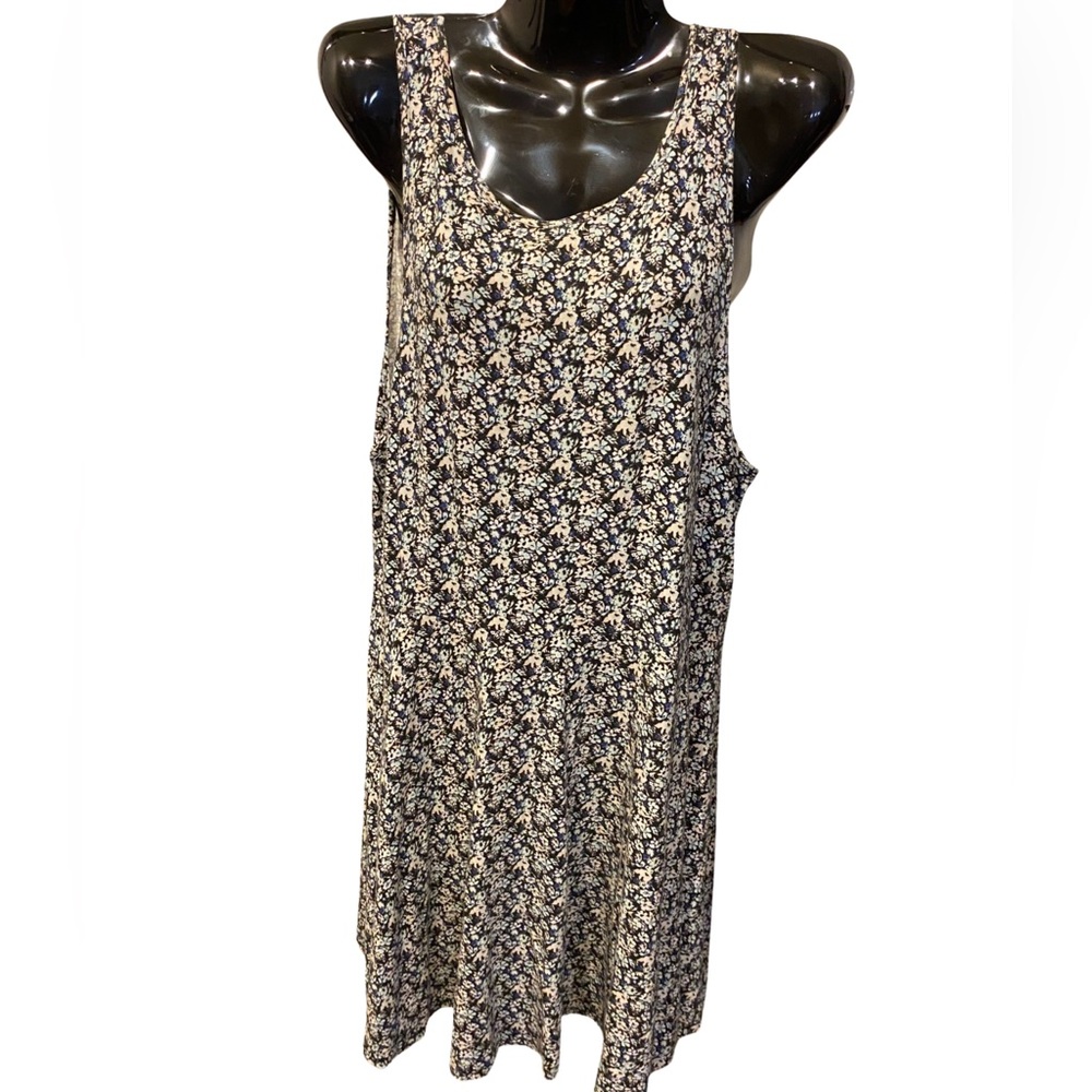 Aeropostale XL All Over Small Flower Print Crisscross Open Back Tank Dress